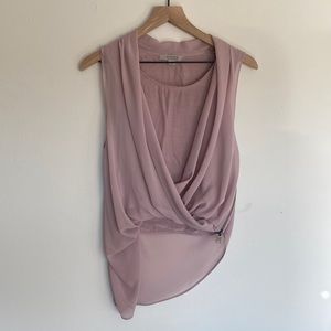ALL SAINTS Pink Sleeveless Side-Zip Blouse